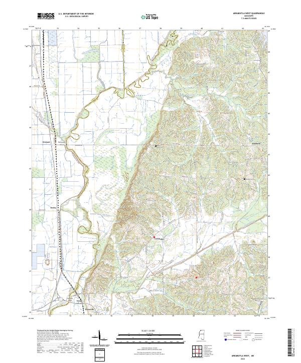 USGS Topographic Map – Arkabutla West
