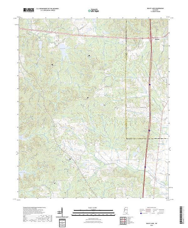 USGS Topographic Map – Bailey Lake