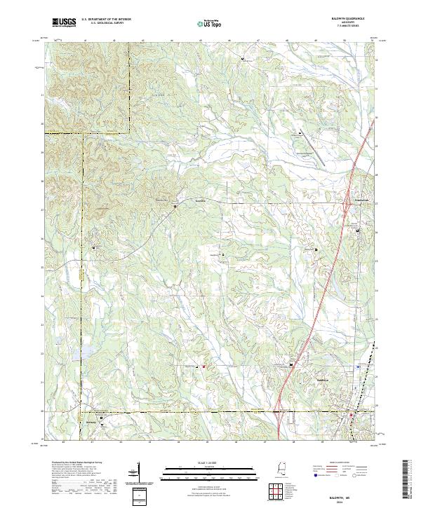 USGS Topographic Map – Baldwyn