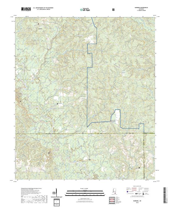 USGS Topographic Map – Barbara