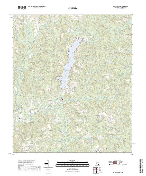 USGS Topographic Map – Baxterville NE
