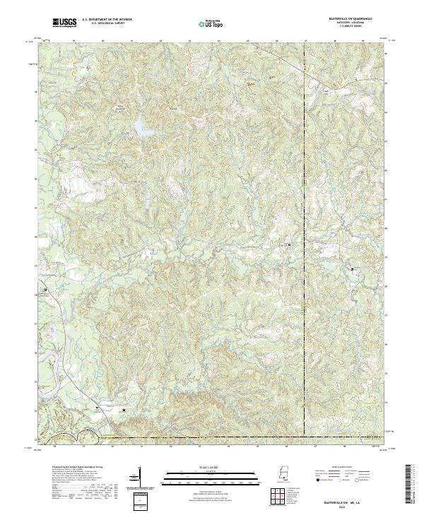 USGS Topographic Map – Baxterville SW