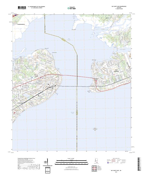 USGS Topographic Map – Bay Saint Louis