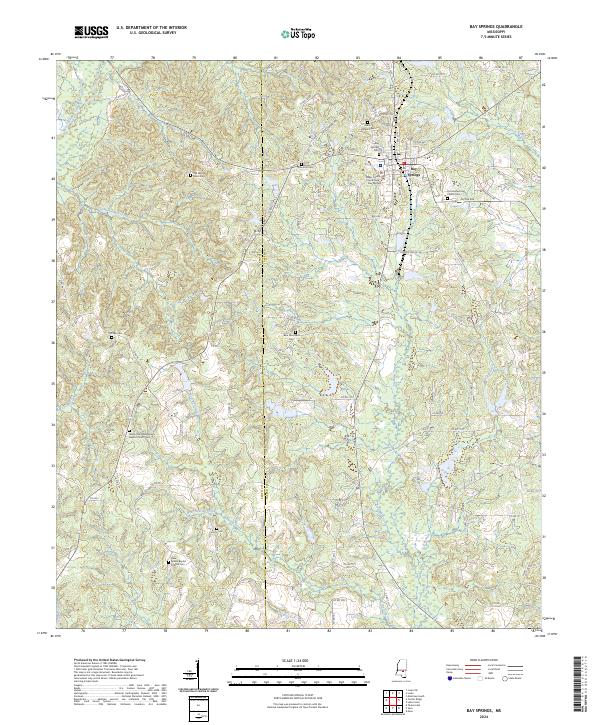 USGS Topographic Map – Bay Springs