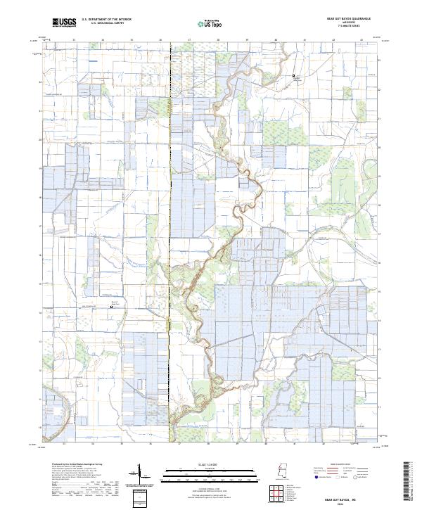 USGS Topographic Map – Bear Gut Bayou