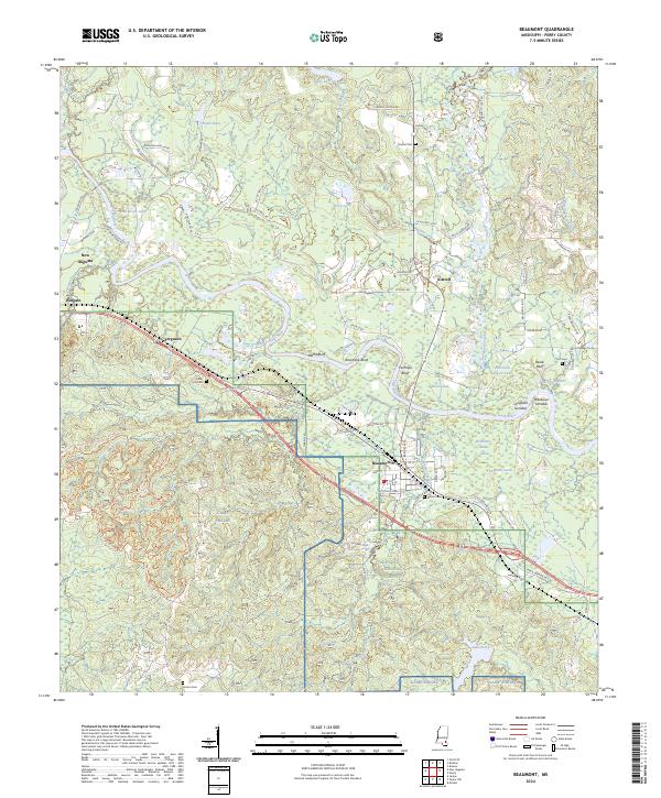 USGS Topographic Map – Beaumont