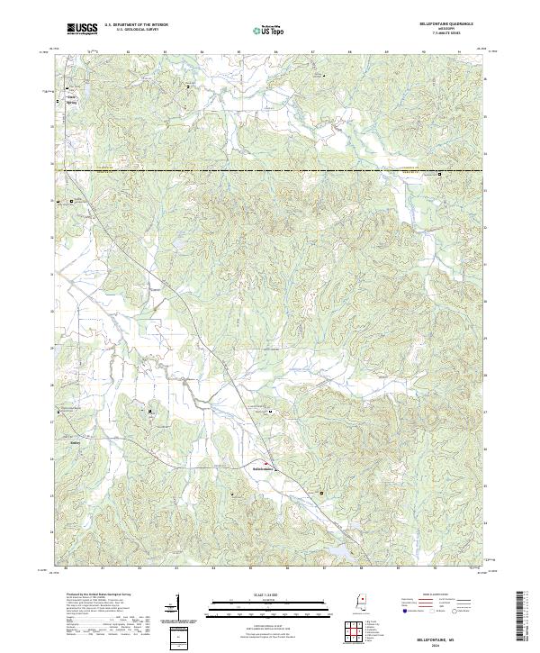 USGS Topographic Map – Bellefontaine
