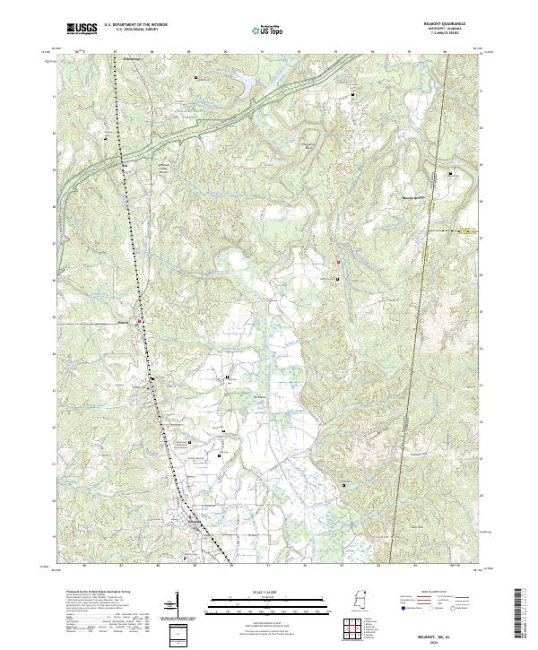 USGS Topographic Map – Belmont