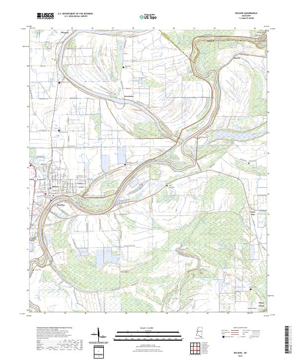 USGS Topographic Map – Belzoni