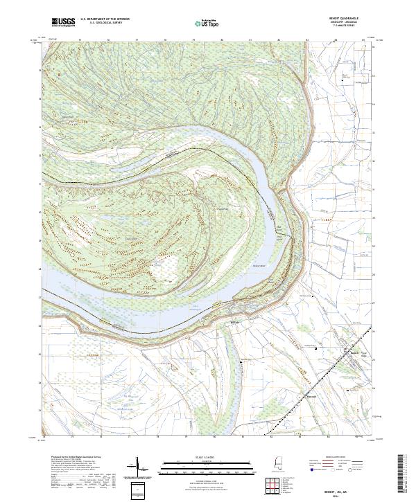 USGS Topographic Map – Benoit