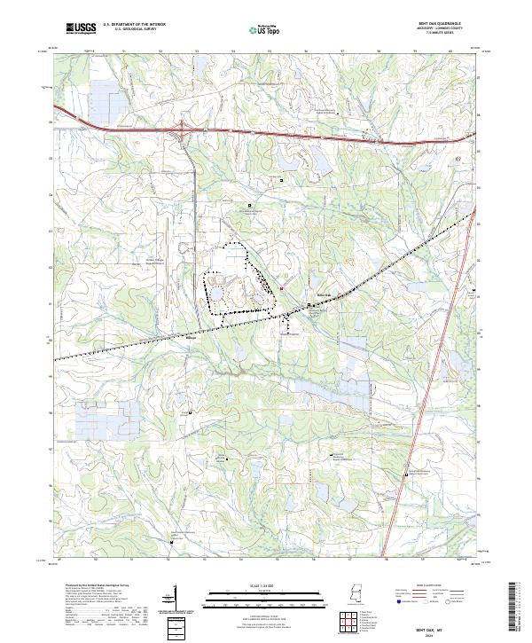 USGS Topographic Map – Bent Oak