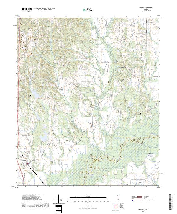 USGS Topographic Map – Bentonia