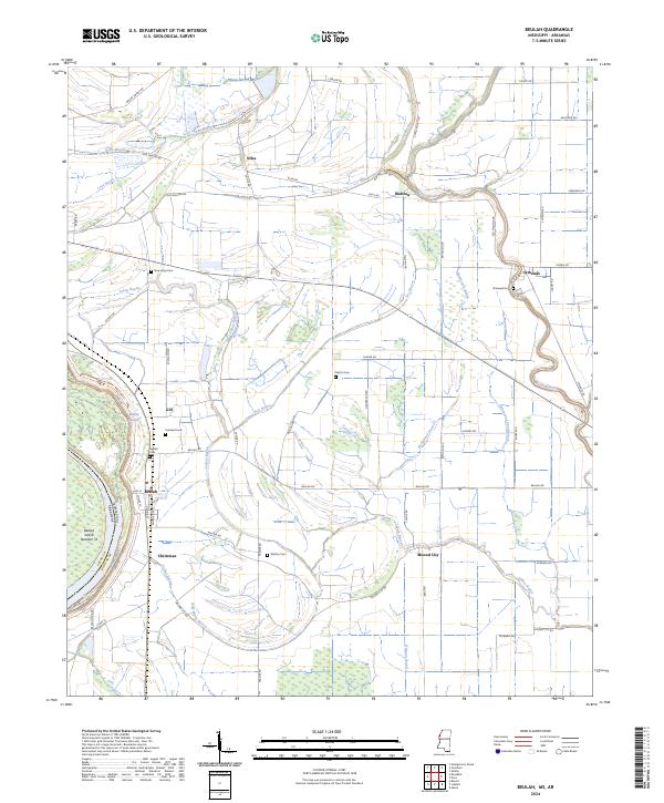 USGS Topographic Map – Beulah