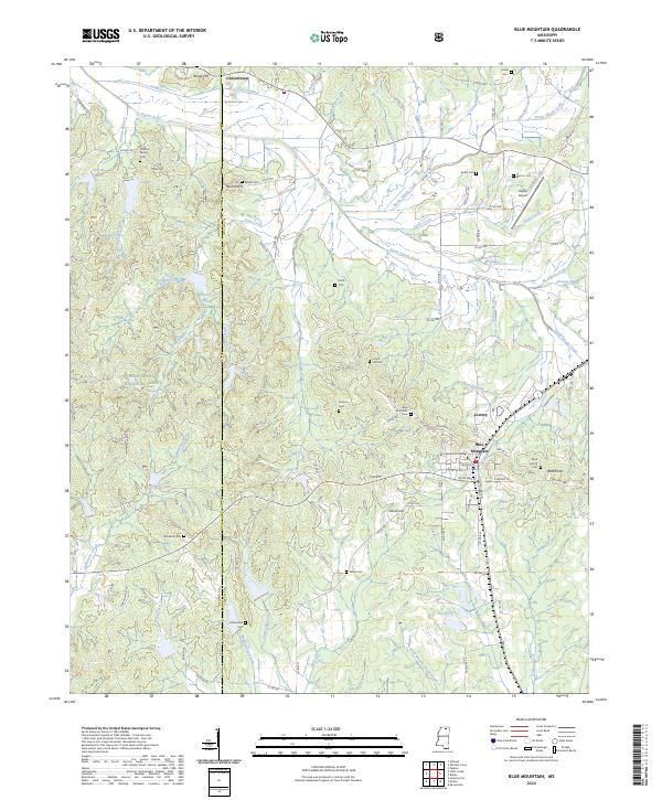 USGS Topographic Map – Blue Mountain