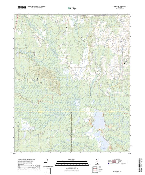 USGS Topographic Map – Bluff Lake