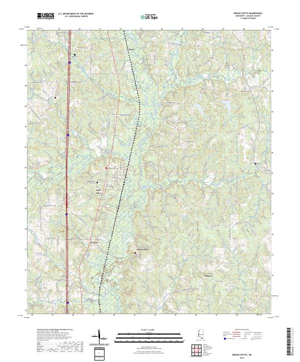 USGS Topographic Map – Bogue Chitto