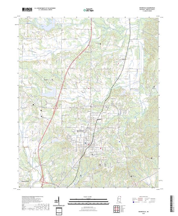 USGS Topographic Map – Booneville