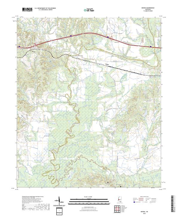 USGS Topographic Map – Bovina