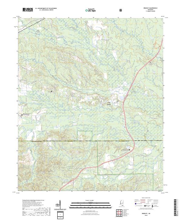 USGS Topographic Map – Bradley