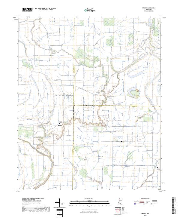 USGS Topographic Map – Brooks