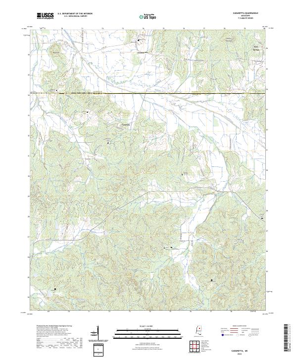 USGS Topographic Map – Cadaretta