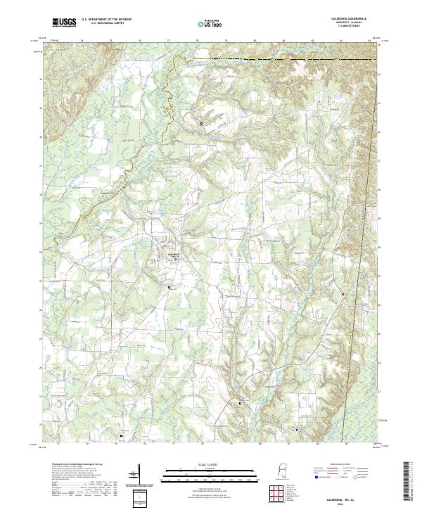 USGS Topographic Map – Caledonia