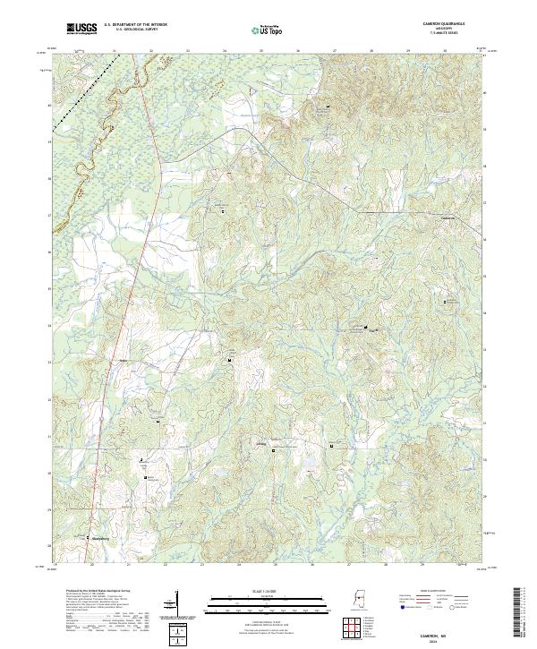 USGS Topographic Map – Cameron