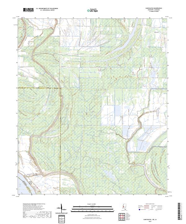 USGS Topographic Map – Cane Bayou