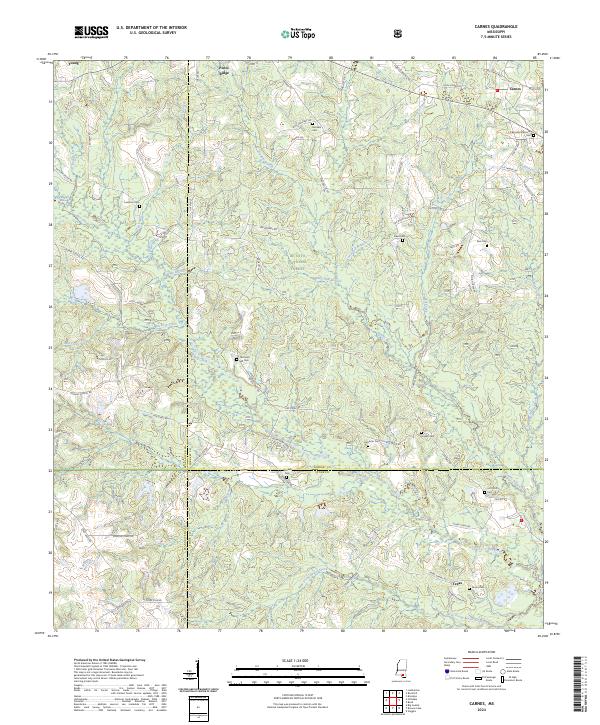 USGS Topographic Map – Carnes