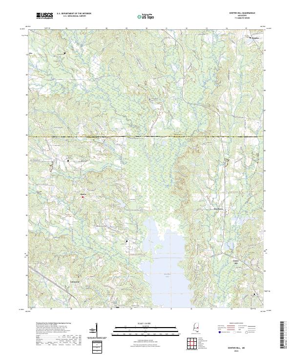 USGS Topographic Map – Center Hill