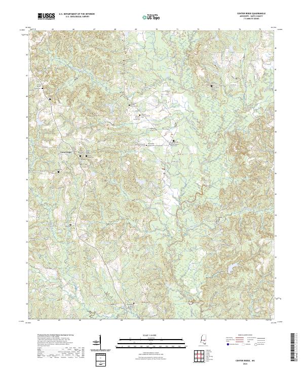 USGS Topographic Map – Center Ridge