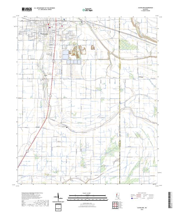 USGS Topographic Map – Cleveland