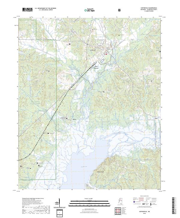 USGS Topographic Map – Coffeeville