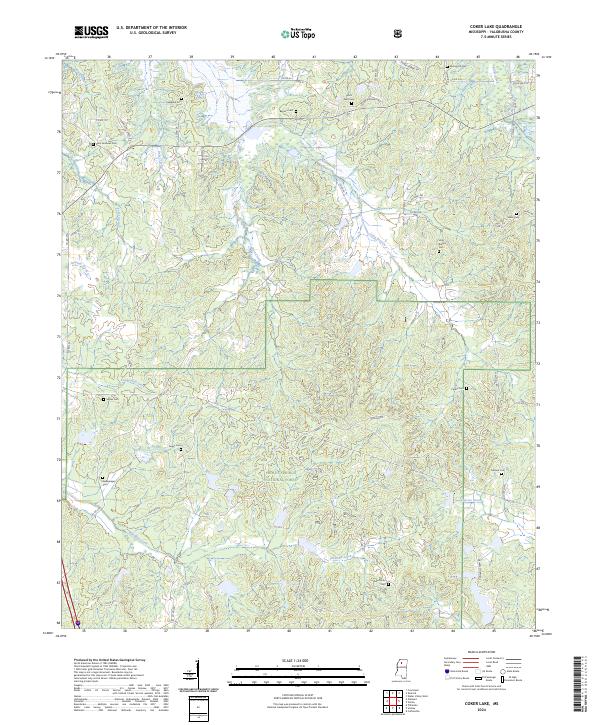 USGS Topographic Map – Coker Lake