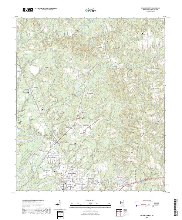USGS Topographic Map – Columbia North
