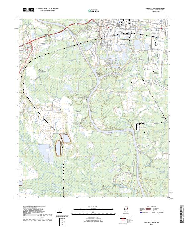 USGS Topographic Map – Columbus South