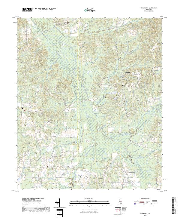 USGS Topographic Map – Conehatta