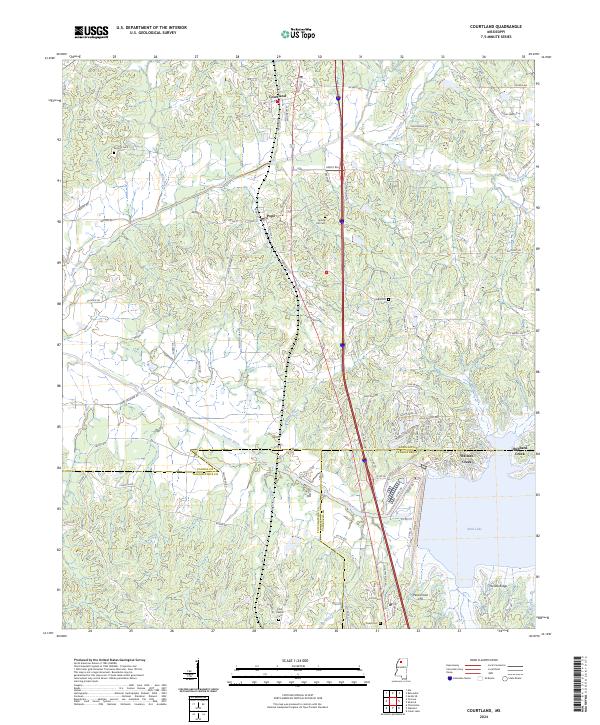 USGS Topographic Map – Courtland