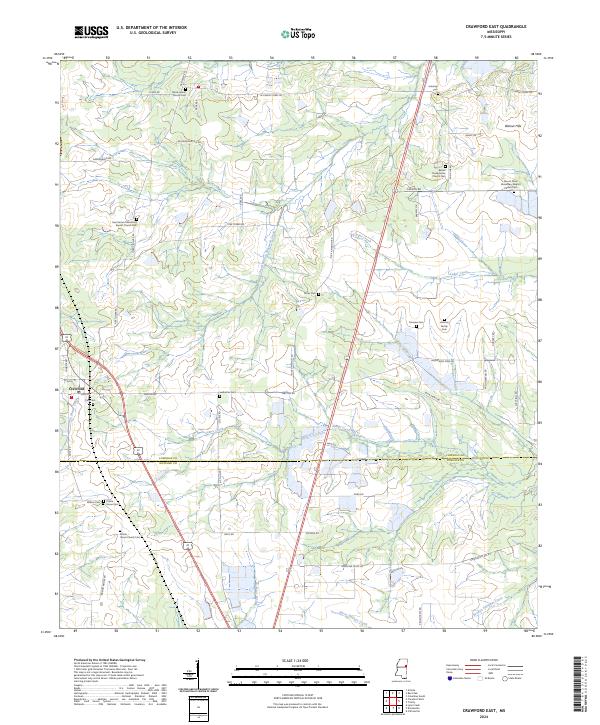 USGS Topographic Map – Crawford East