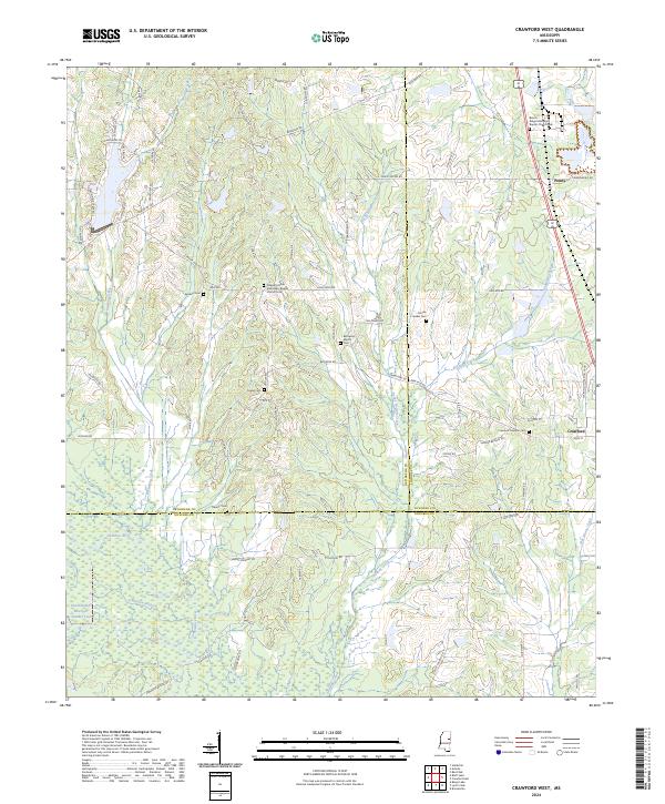 USGS Topographic Map – Crawford West