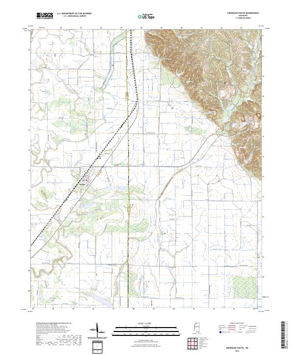 USGS Topographic Map – Crenshaw South