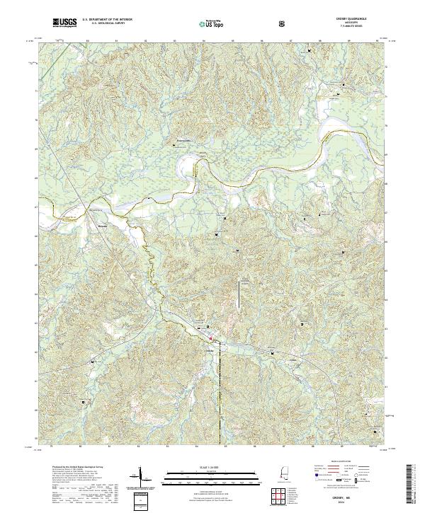 USGS Topographic Map – Crosby