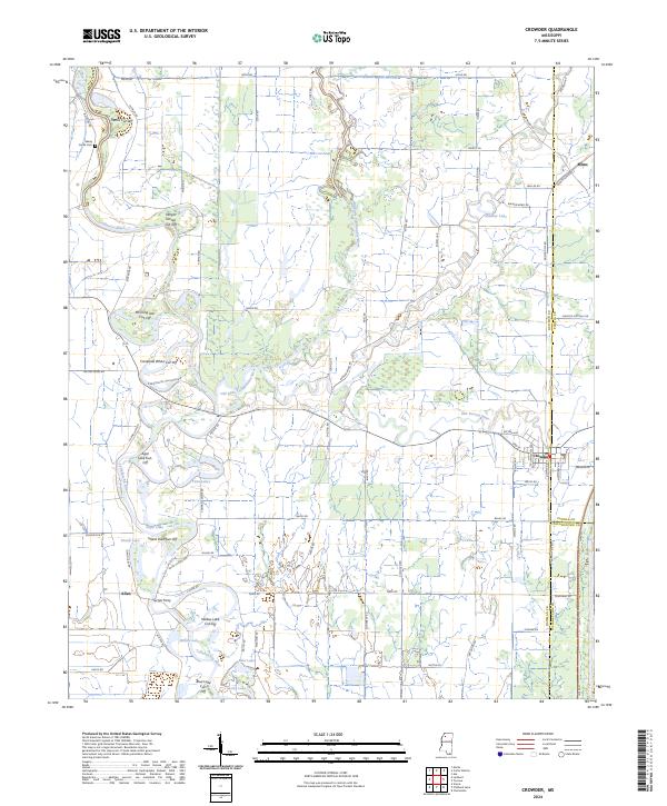 USGS Topographic Map – Crowder