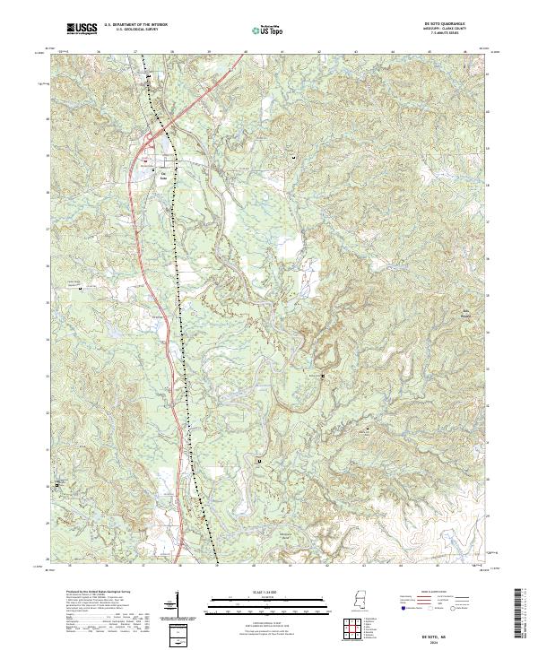 USGS Topographic Map – De Soto
