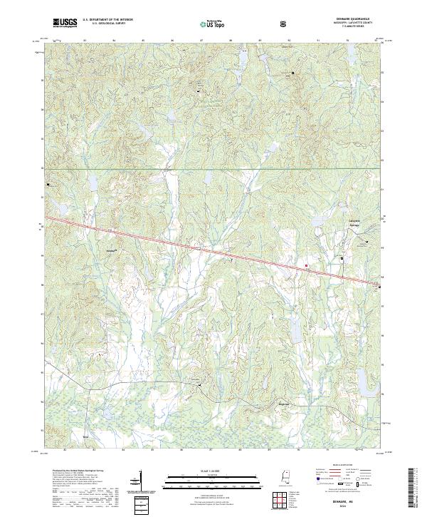 USGS Topographic Map – Denmark