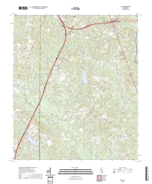 USGS Topographic Map – Dixie