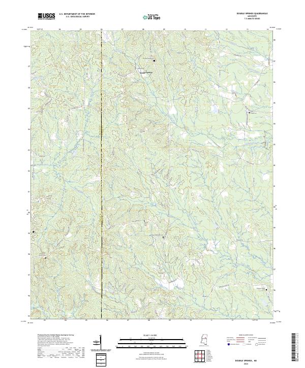 USGS Topographic Map – Double Springs