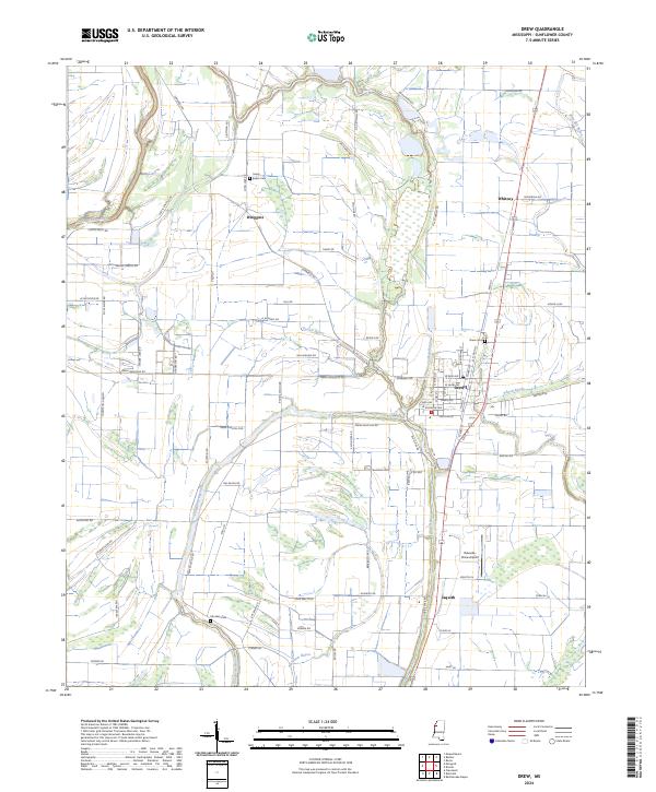 USGS Topographic Map – Drew