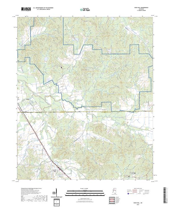 USGS Topographic Map – Duck Hill