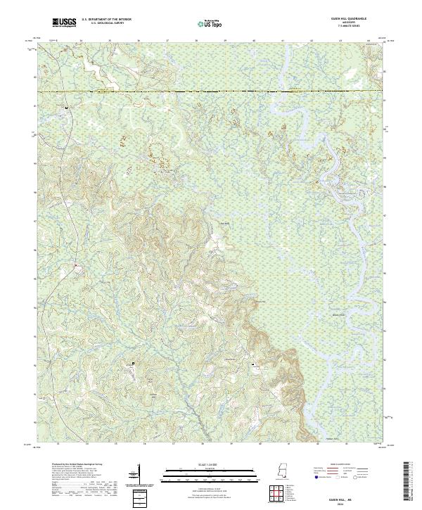 USGS Topographic Map – Easen Hill